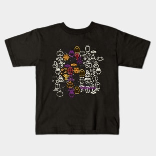 Spooky halloween horror collage Kids T-Shirt